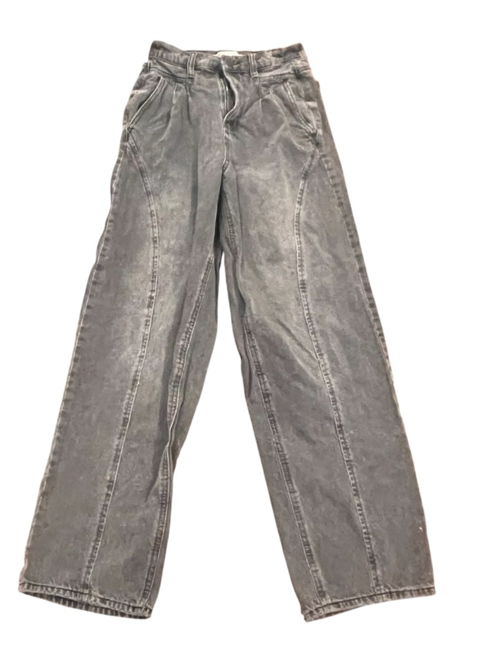 SO Faded Black Wide-Leg Denim Jeans